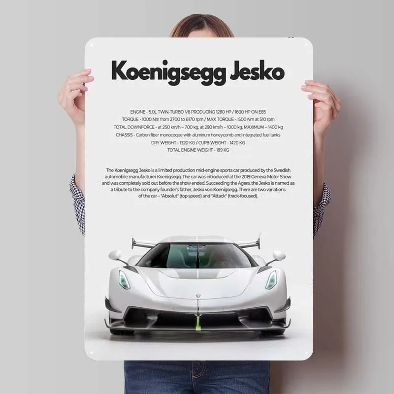 Koenigsegg Metal Posters