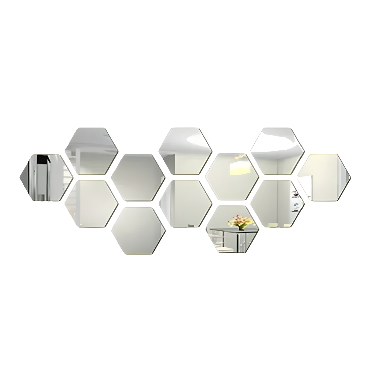 Hexagon Acrylic Mirror Wall Stickers