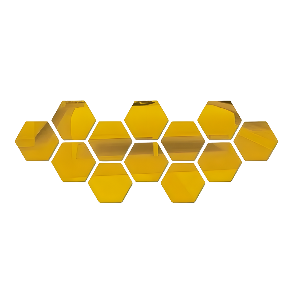Hexagon Acrylic Mirror Wall Stickers