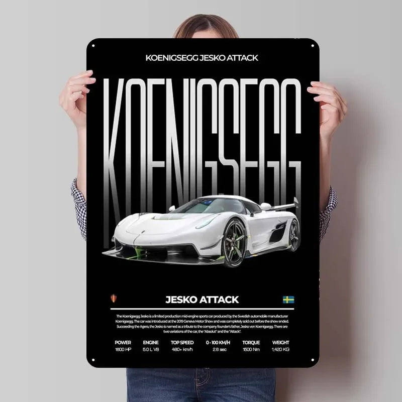 Koenigsegg Metal Posters