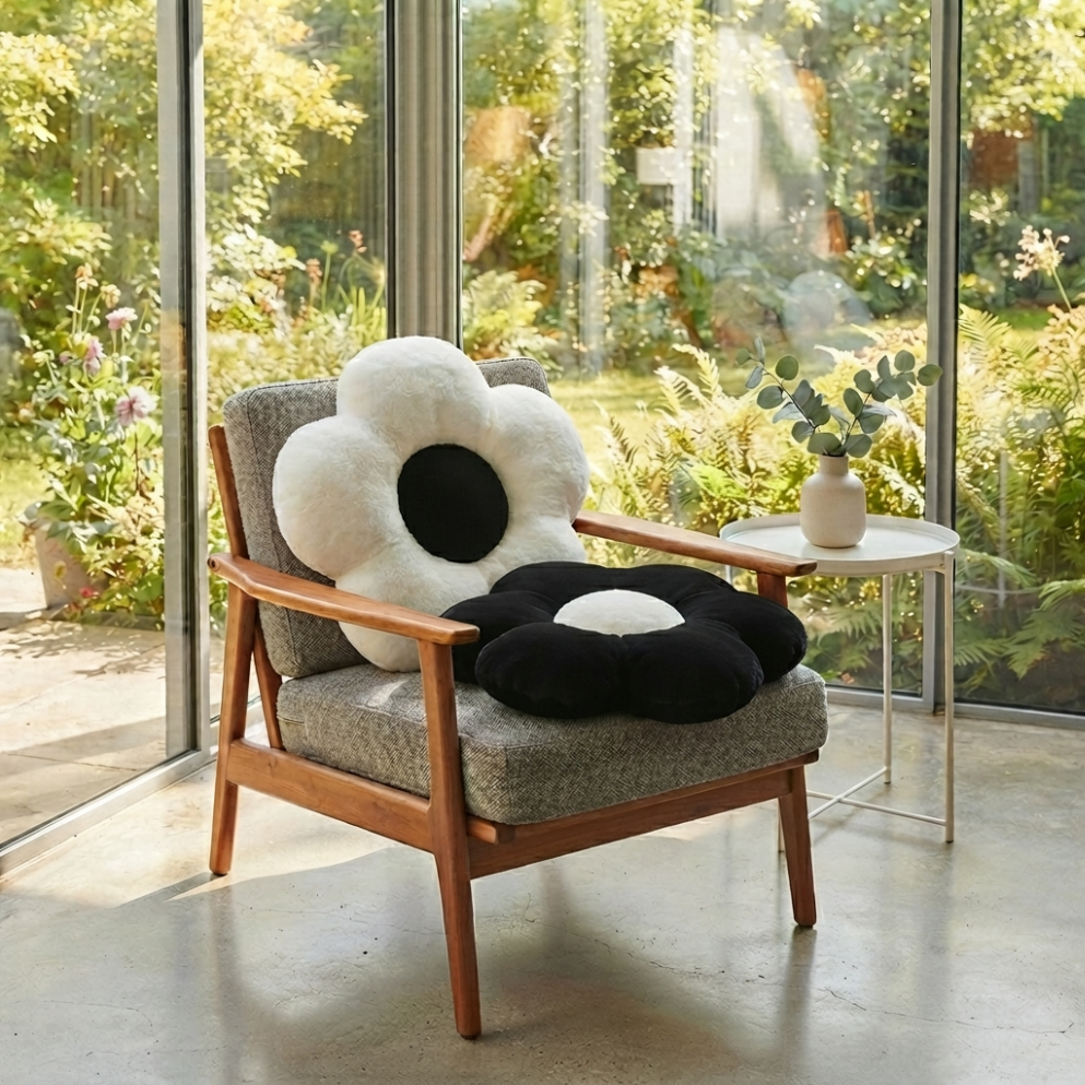 Flower Shape Plush Pillow