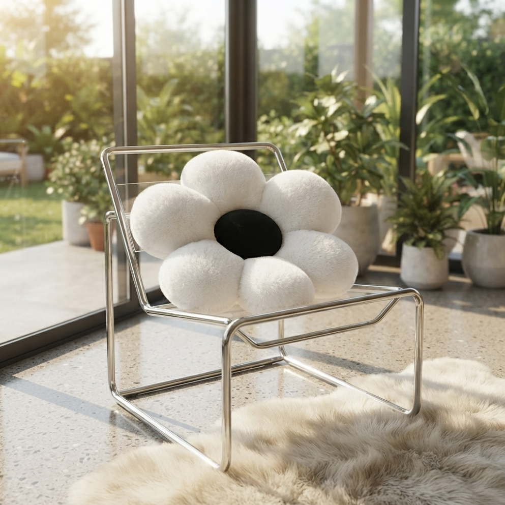 Flower Shape Plush Pillow