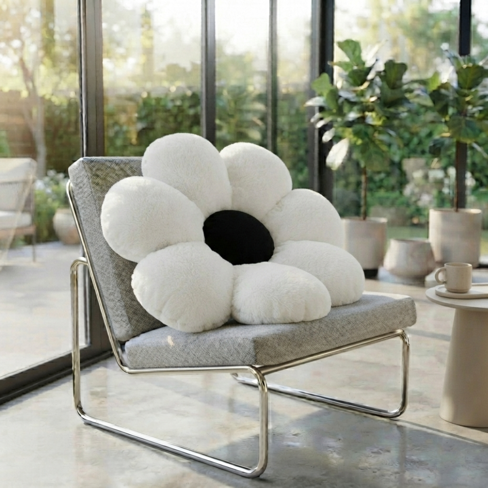 Flower Shape Plush Pillow