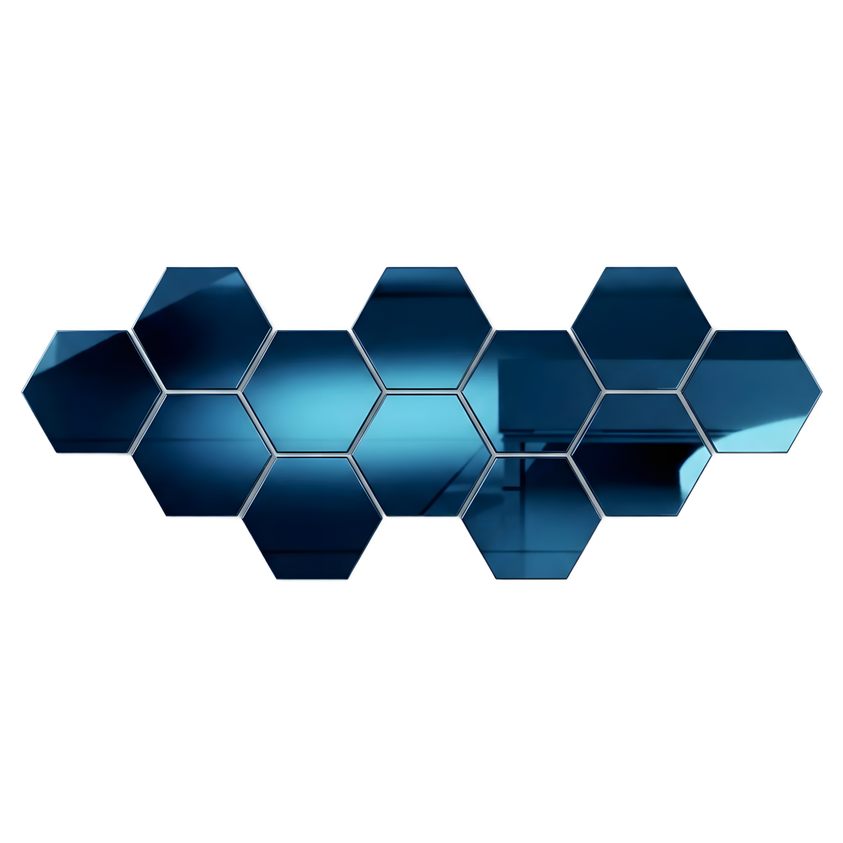Hexagon Acrylic Mirror Wall Stickers